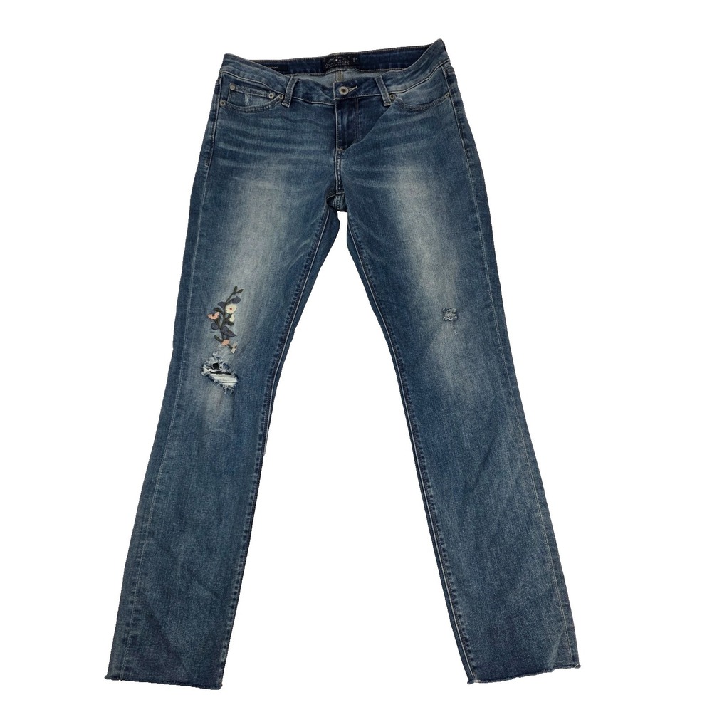 Lucky Brand Lolita Skinny Denim Jeans Ripped‎ Patch Size 28
